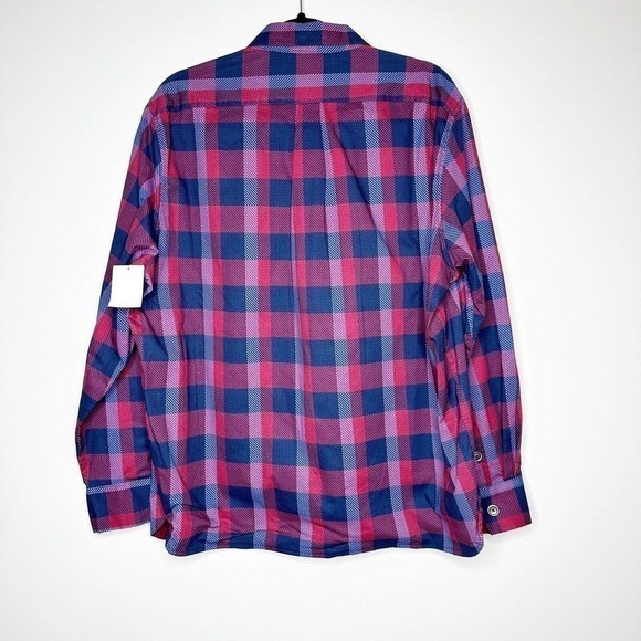 NWT Construct Men's Button Down Plaid Shirt Engineered Goods Blue Red Size XL - Picture 2 of 6